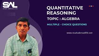 GRE Algebra Multiple  Choice Questions Part  7  Study Abroad life [upl. by Antin]