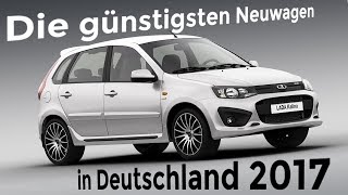 Die günstigsten Neuwagen in Deutschland 2017  Top 5  Autofakten powered by GUTSCHILD [upl. by Nevada]