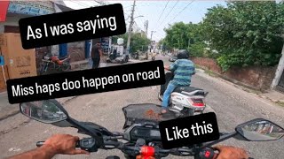 AS I WAS SAYING MISS HAPS DO HAPPEN ON ROAD road safety [upl. by Lorianna]