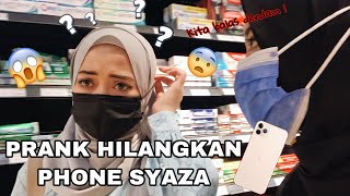 PRANK HILANGKAN PHONE SYAZAAYUSOF ‼️🤣 Gelabah teroks [upl. by Sonitnatsnoc431]