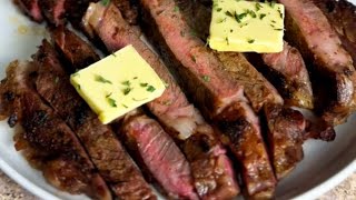 MediumWell Ribeye Steak in a Cast Iron Skillet 🥩 [upl. by Rheims]