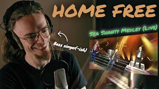 Bass Singer Reacts Home Free Sea Shanty Medley Live Review amp Bass SingAlong [upl. by Annahsirhc]