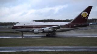 Boeing 747SP touch amp go VPBAT at Prestwick [upl. by Langham]