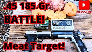 RIP Paul Harrell Style MODERN MEAT TARGET Tribute 185 Grain 45 BATTLE Golden Saber vs Sierra Dead [upl. by Giulio]