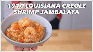 1910 Louisiana Creole Shrimp Jambalaya Recipe  Old Cookbook Show [upl. by Madai]