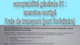 comptabilité générale s1  exercice cas de transport forfaitaire [upl. by Nalehp]