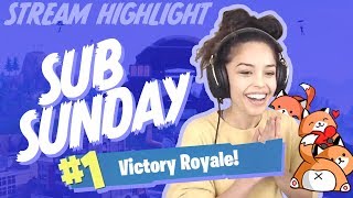 Carrying Viewers on Sub Sunday  Valkyrae Fortnite Highlights [upl. by Starinsky8]