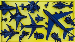 Cleans Airplane Toy Black Hawk Helicopter Garuda Airplane Fighters Space Shuttle B1 Lancer Sikorsky [upl. by Aicats]