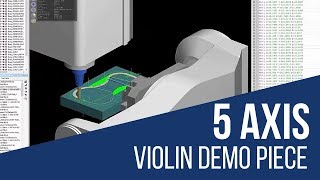 Siemens NX CAMplete TruePath GF Machining Solutions  Violin Stradivari Demo Piece [upl. by Dwinnell]