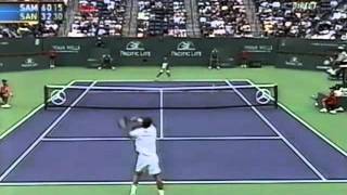 Sampras vs Santoro 2002 highlights 12 [upl. by Suoiluj]