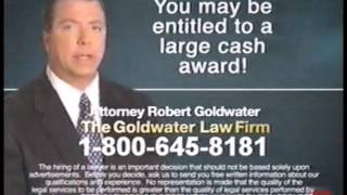 Goldwater Law Firm  Pain Patch Warning  Television Commercial  2009 [upl. by Eanil791]