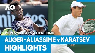 Felix AugerAliassime vs Aslan Karatsev Match Highlights 4R  Australian Open 2021 [upl. by Merrile]