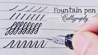 How to write calligraphy with fountain pen  Fountain Pen Hack  Cursive writing [upl. by Aittam]