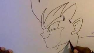 No62 HOW TO DRAW VEGETA ベジータ [upl. by Nauqaj383]