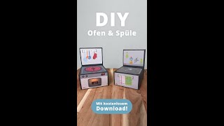 UpcyclingIdee Spielküche selber basteln aus alten Verpackungen  DIY Ofen amp Spüle  HABA shorts [upl. by Zined]