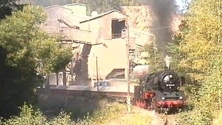 Schwerer Schotterzug vom Steinbruch in Berbersdorf mit Dampflok 50 3616 [upl. by Arramahs]