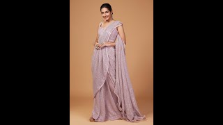 Easytowear Pink Ready Saree For Indian Wedding Functions [upl. by Yttap]