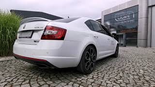 Skoda Octavia 5E vRS 20TSI UlterSport Exhaust OEM Tips [upl. by Nunnery]