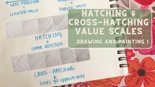 Day 6  Hatching and CrossHatching Value Scale [upl. by Nial296]