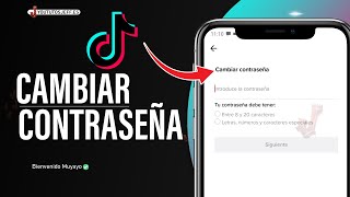 Cambiar CONTRASEÑA TikTok 🟣 [upl. by Hymen]