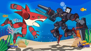 Diesel Train VS Robot Sharks Transformer Trains soloanimation [upl. by Meehan]