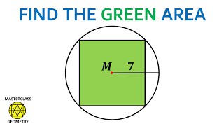 sqaure in circle  area sqaure  sqaure area  geometry problems  Masterclass Geometry [upl. by Erastus997]