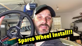 C5 Corvette Steering Wheel Removal Aftermarket install and DIC button replacement Sparco [upl. by Anuahsar189]