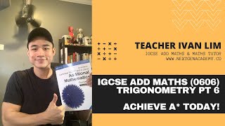 IGCSE ADD MATHS 0606 TOPICAL PAST YEAR QUESTIONS  Trigonometry [upl. by Lazare271]