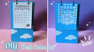 diy desk calendar 2024  diy kawaii calendar  how to make desk calendar  mini calendar [upl. by Anires]