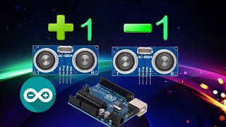 Como Hacer un contador Con Sensor Ultrasonico Arduino [upl. by Llenor200]