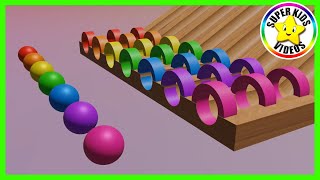 Kleuren Leren Nederlands voor Peuters en Kleuters met Ballen ☆ 3D Animatie Leerzame Kinderfilmpjes [upl. by Fromma665]