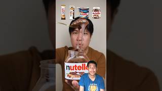 Eating various types of nutella 🤎 mukbang eating nutella shortfeed viral youtubeshorts food [upl. by Kaiulani38]