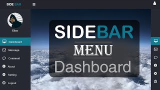 Sidebar Menu Dashboard Template UI Side Navigation Bar Only Using CSS and HTML [upl. by Jenda]