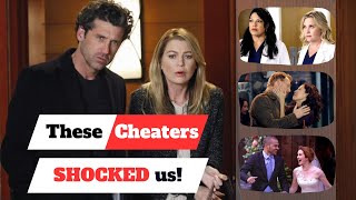 The most SHOCKING Cheating Storylines on Greys Anatomy [upl. by Sabino]