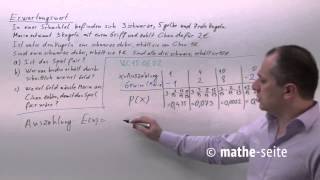 Erwartungswert berechnen Beispiel 2  Wahrscheinlichkeitsrechnung Formeln W1507 [upl. by Robbins]