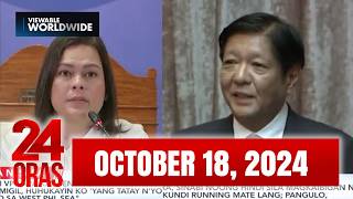 24 Oras Express October 18 2024 HD [upl. by Onstad]