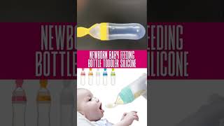 Safe Newborn Baby Feeding Bottle Toddler Silicone Squeeze Feeding Spoon Milk Bottle Baby Training [upl. by Aspia]