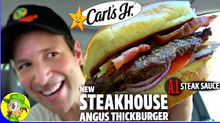 Carls Jr® STEAKHOUSE ANGUS THICKBURGER® Review ⭐🥩🍔  Peep THIS Out 🕵️‍♂️ [upl. by Goraud]