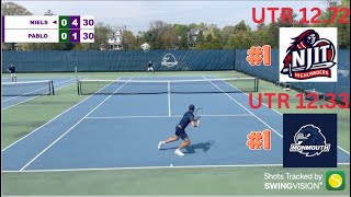 NCAA D1 Tennis  Monmouth vs NJIT  1 Mens Singles  College Tennis 2023 [upl. by Amo998]