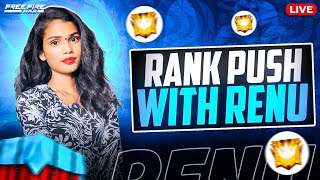 Last day Rankpush 😥😎Free Fire Live With Renu gaming 🩷 Facecam live in free fire 🔥 [upl. by Obla]