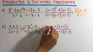 Producto y cociente de fracciones algebraicas  Álgebra [upl. by Llerral]