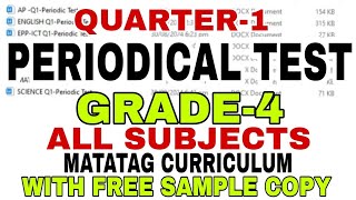 Periodical Test for Quarter1  MATATAG CURRICULUM [upl. by Kciredohr]