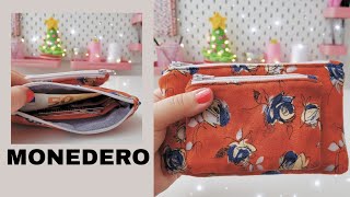 🎁 Cómo hacer una CARTERA o MONEDERO de tela paso a paso  CARTERAS DE TELA [upl. by Gen]