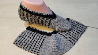 Wonderful knitting ladies socksbooties  Super easy  Step by step [upl. by Rekoob]