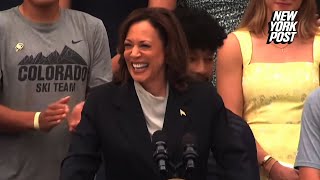 Kamala Harris makes first public appearance since Biden ended his candidacy [upl. by Sianna]