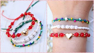 🌟PULSERAS NAVIDEÑAS de HILO fáciles de hacer🌟TUTORIAL [upl. by Skipton]