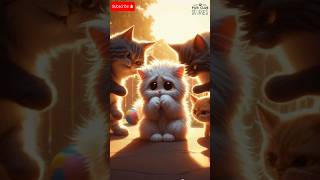 Bullied Cat Rescued By an Angel 🩷😿cat aicat cute cutecat catlover winter shorts cartoon [upl. by Noryv991]