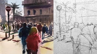 Watercolor Painting Advice  Pencil Lines are Recommendation ONLY [upl. by Aynotan]