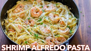 How To Make Creamy Shrimp Alfredo Pasta  30 Minute Meal [upl. by Orual667]