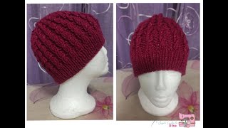 Cappello ai ferri con finte treccine unisex 🧶🧢 Tutorial facile e veloce [upl. by Ayote666]